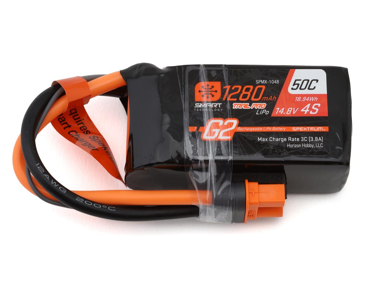 Spektrum Smart G2 Trail Pro 1280mAh 4S 14.8V 50C LiPo IC3 SPMX-1048