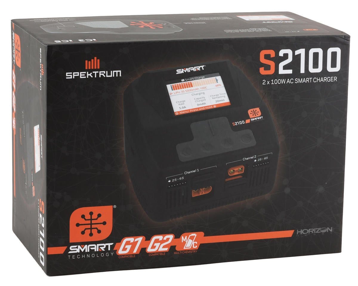 Spektrum Smart S2100 G2 2x100w 240v Charger, SPMXC2000 - Hobbytech Toys