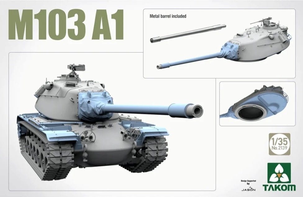 Takom 1/35 M103 A1 Plastic Model Kit - Hobbytech Toys
