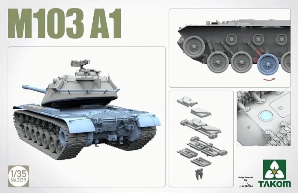 Takom 1/35 M103 A1 Plastic Model Kit - Hobbytech Toys