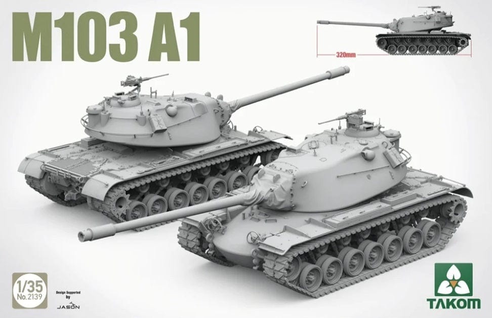 Takom 1/35 M103 A1 Plastic Model Kit - Hobbytech Toys