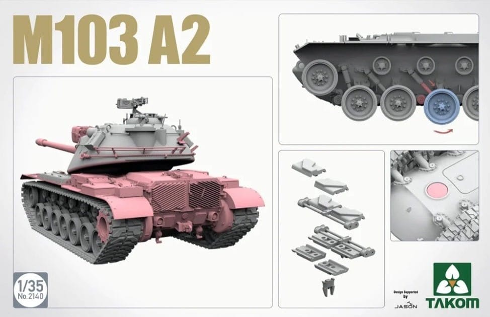 Takom 1/35 M103 A2 Plastic Model Kit - Hobbytech Toys