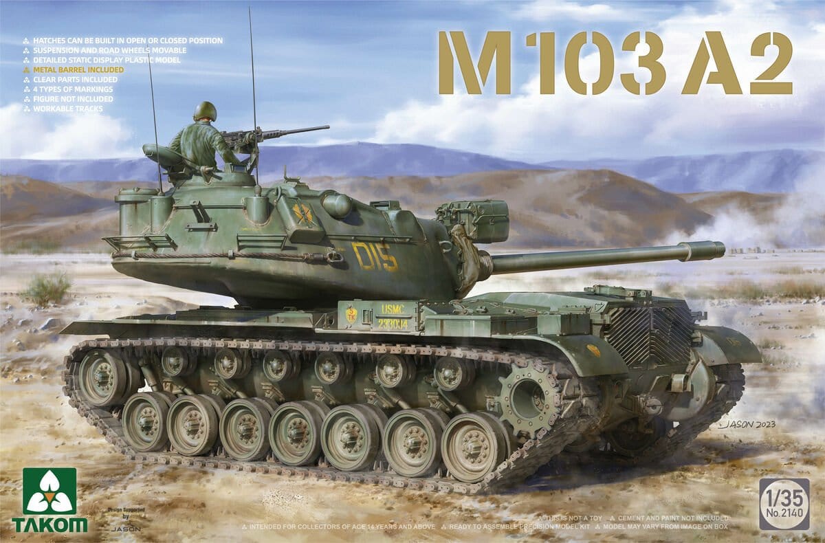 Takom 1/35 M103 A2 Plastic Model Kit - Hobbytech Toys