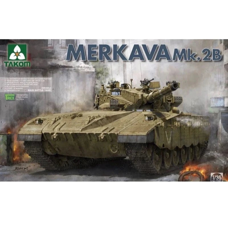 Takom 2080 1/35 Israeli main battle tank Merkava mk.2b Plastic Model Kit - Hobbytech Toys
