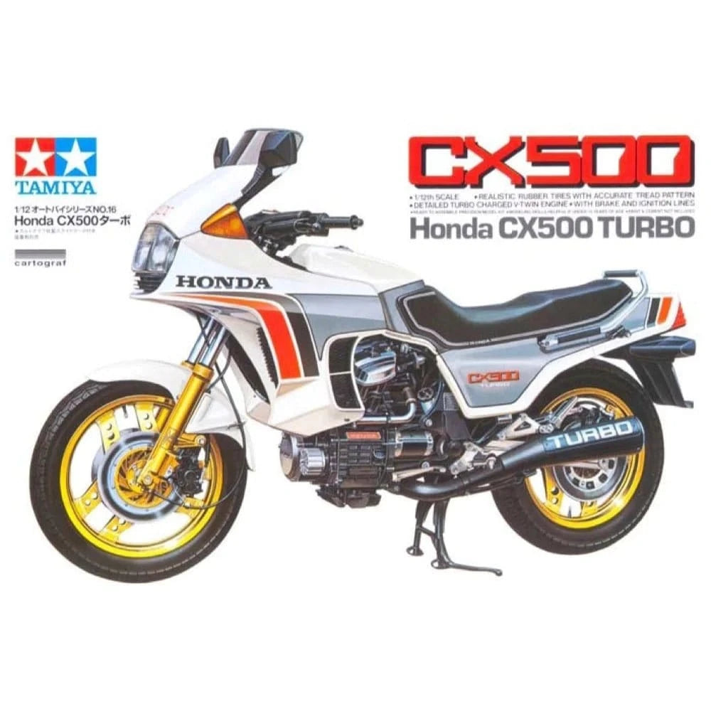 Tamiya 14016 1/12 Honda CX500 Turbo Plastic Model Kit - Hobbytech Toys