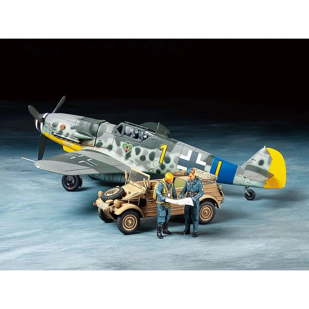 Tamiya 25204 1/48 Messerschmitt Bf109 G-6 & Kubelwagen Type 82 Set - Hobbytech Toys