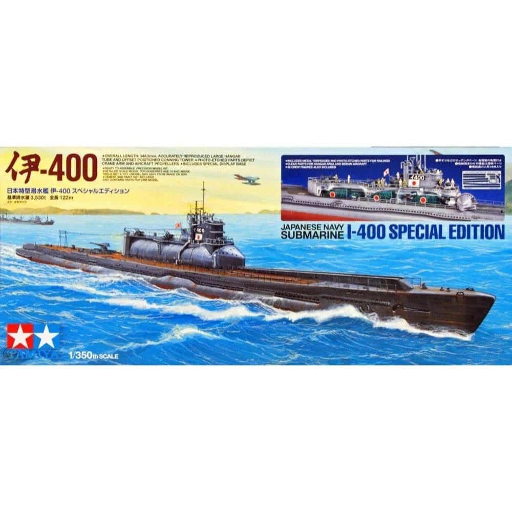 Tamiya 25426 1/350 Japanese Navy Sub I - 400 (Special Edition) Plastic Model Kit - Hobbytech Toys