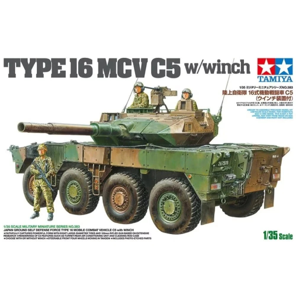 Tamiya 35383 1/35 JGSDF Type 16 MCV C5 with Winch Plastic Model Kit - Hobbytech Toys