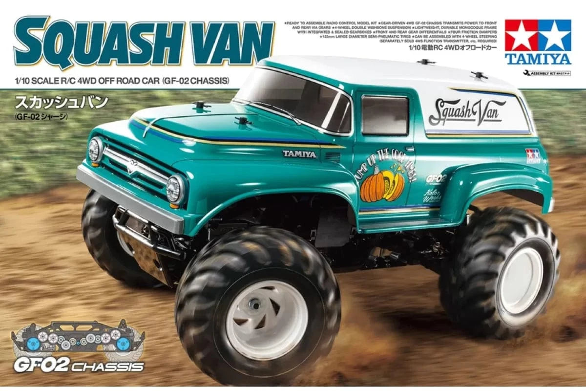Tamiya 58725 1/10 Squash Van GF-02 Chassis 4WD RC Car Kit - Hobbytech Toys