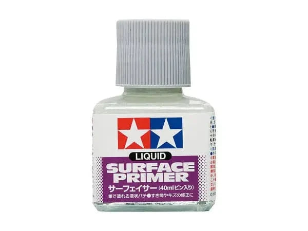 Tamiya 87075 Liquid Surface Primer Grey 40ml Tamiya PAINT, BRUSHES & SUPPLIES
