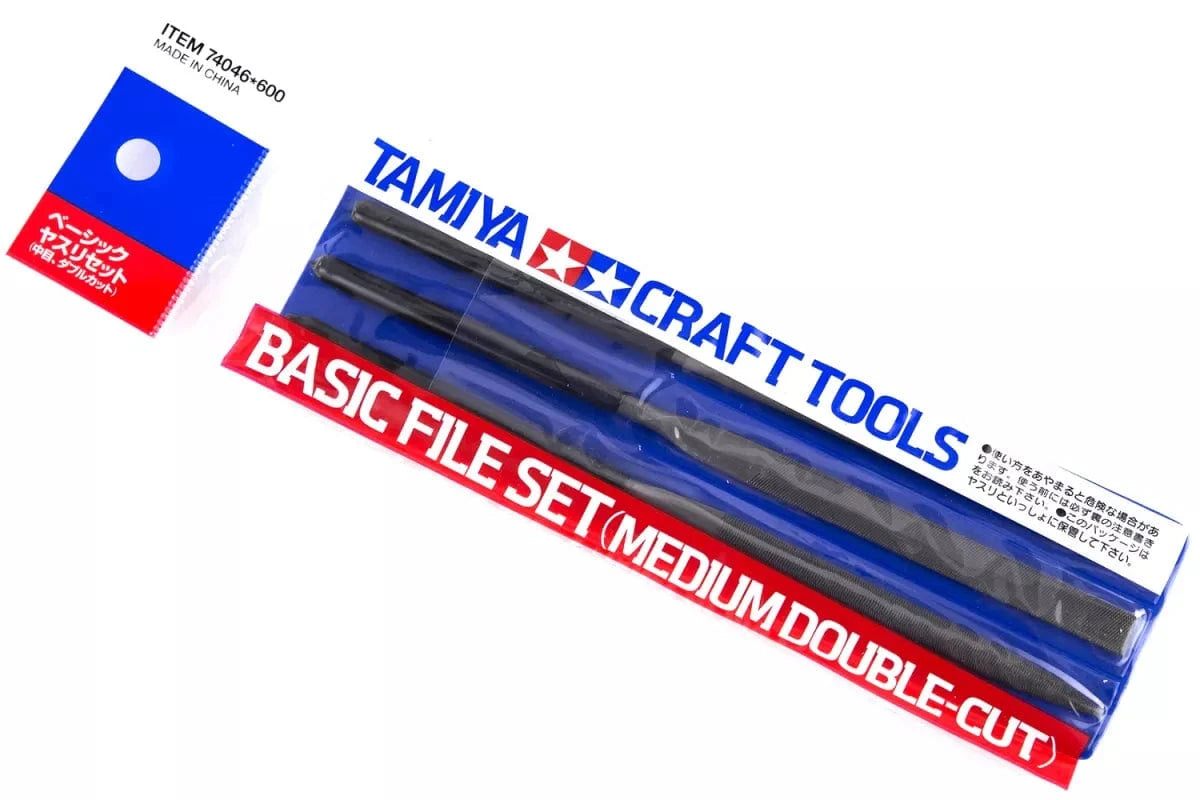 Tamiya Basic File Set Medium Double-Cut Tamiya TOOLS