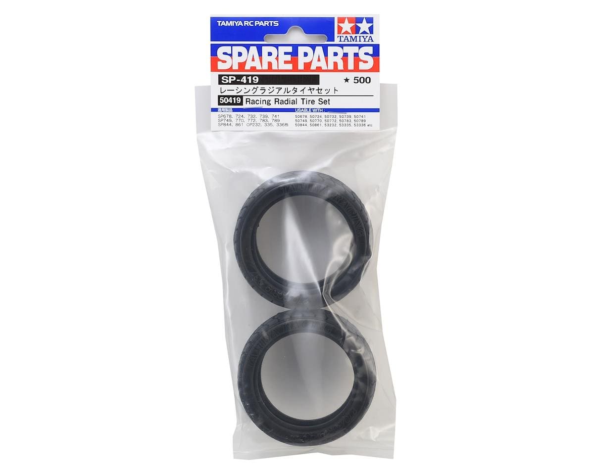Tamiya Racing Radial Tire Set (2) - Hobbytech Toys