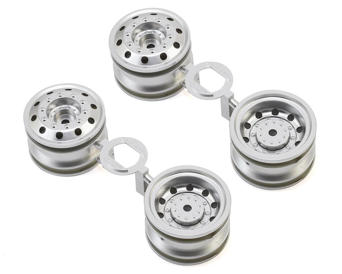 Tamiya TT - 01 Type - E Racing Truck Wheels (Matte Chrome) (4) - Hobbytech Toys
