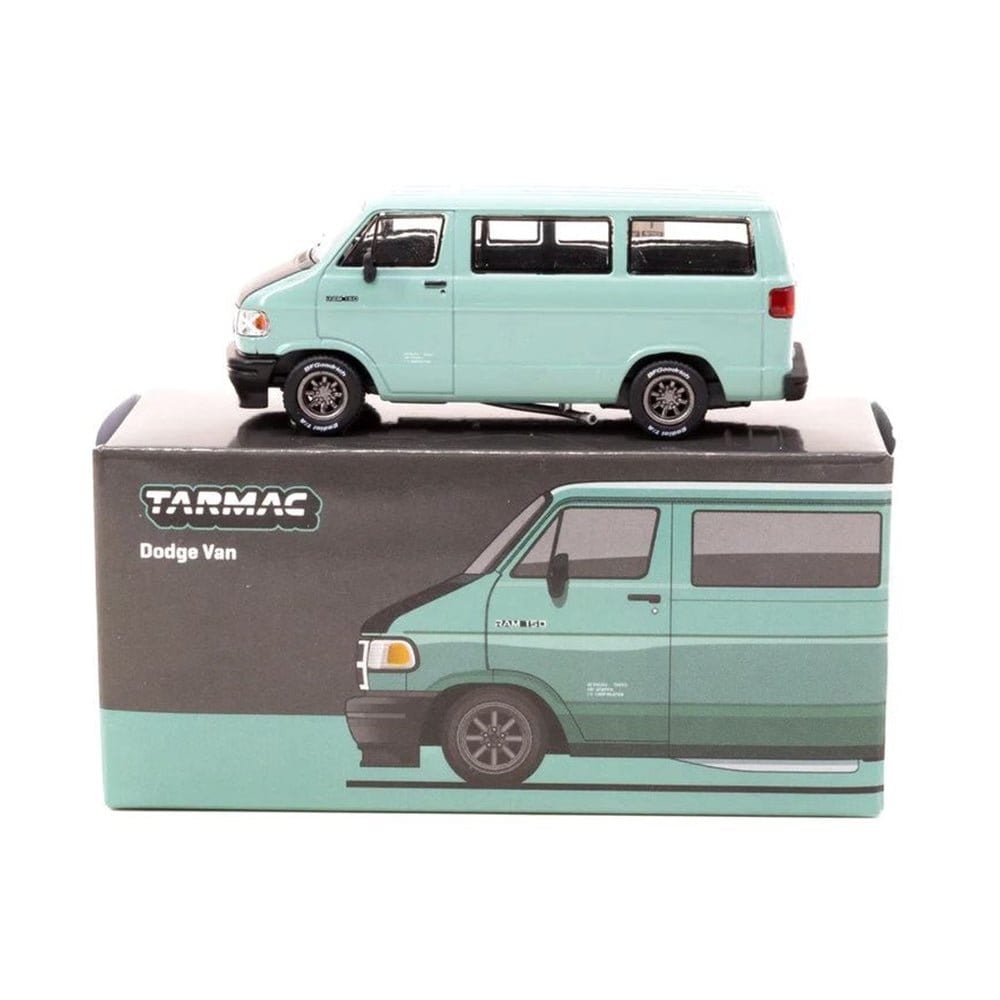 Tarmac 1/64 Dodge Van Light Green - Brand New Tooling - Hobbytech Toys