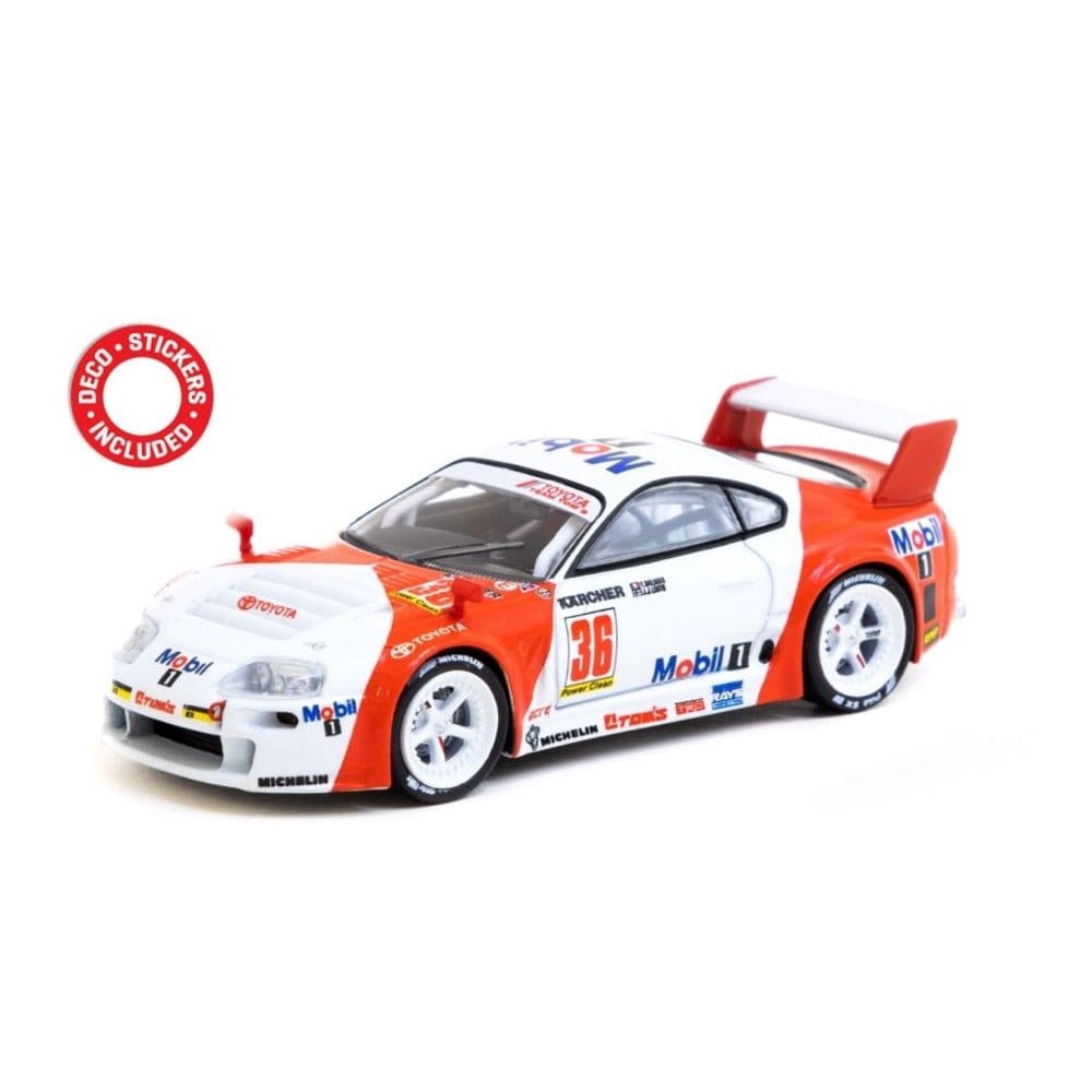 Tarmac 1/64 JJ Lehto Y Dalmas Toyota Supra GT BPR Zhuhai 1995 Decals Included - Hobbytech Toys