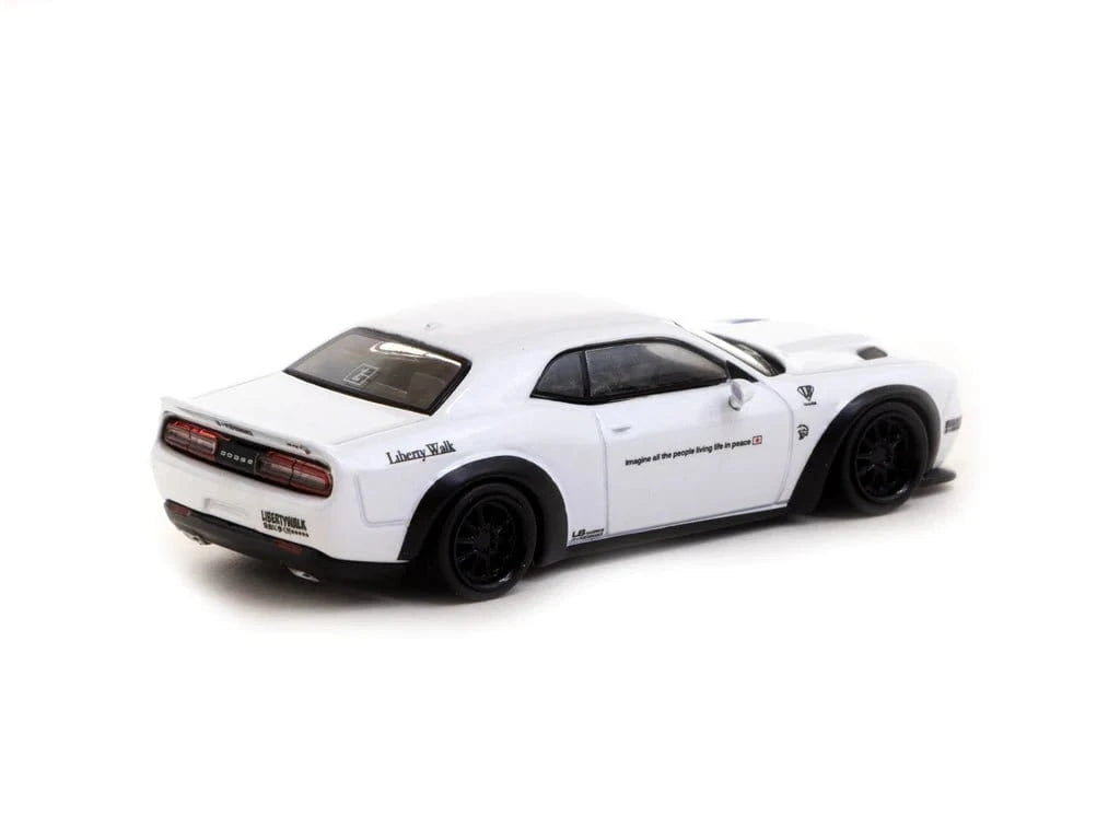 Tarmac 1/64 LB - WORKS Dodge Challenger SRT Hellcat - White - Hobbytech Toys