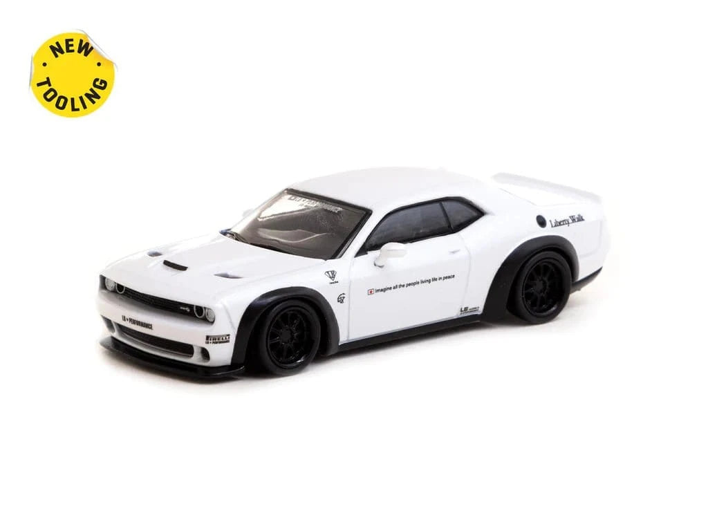 Tarmac 1/64 LB - WORKS Dodge Challenger SRT Hellcat - White - Hobbytech Toys