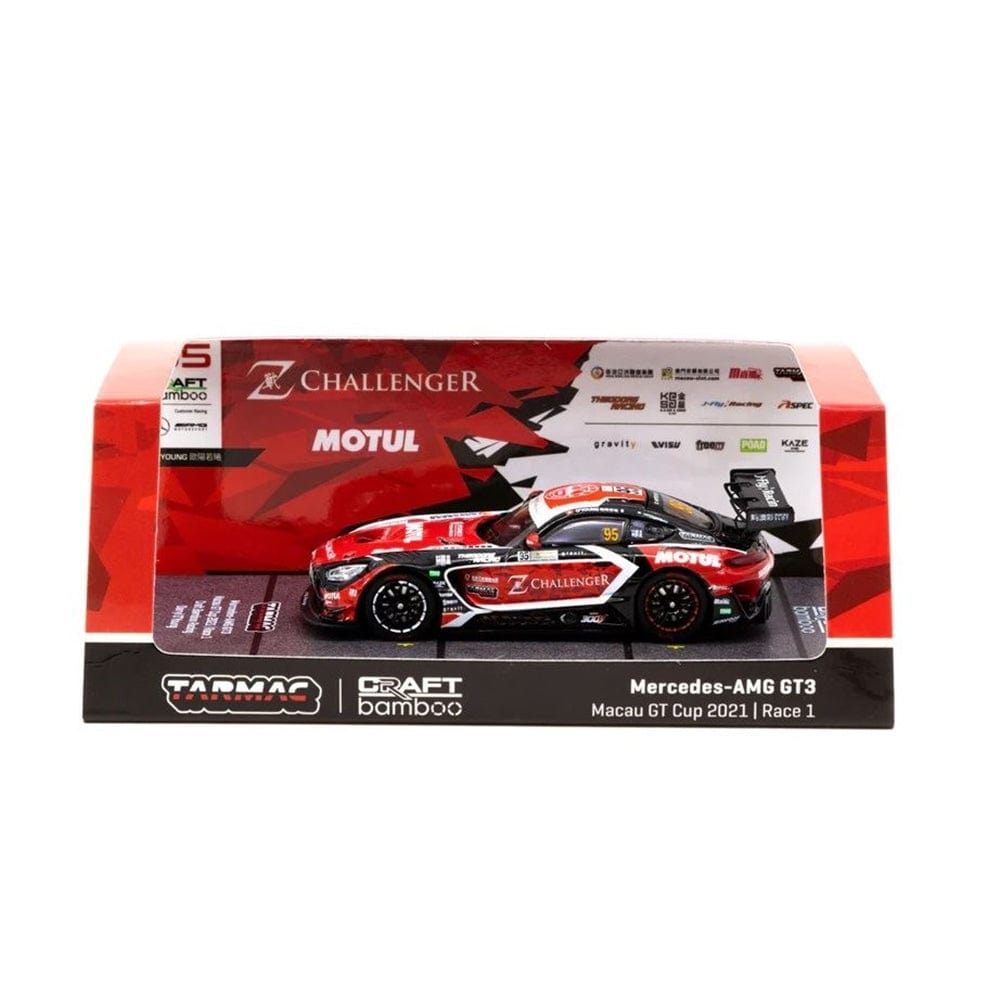 Tarmac 1/64 Mercedes-AMG GT3 - Macau GT Cup 2021 - Race 1 - Craft-Bamboo Racing - Darryl O Young Diecast Model - Hobbytech Toys