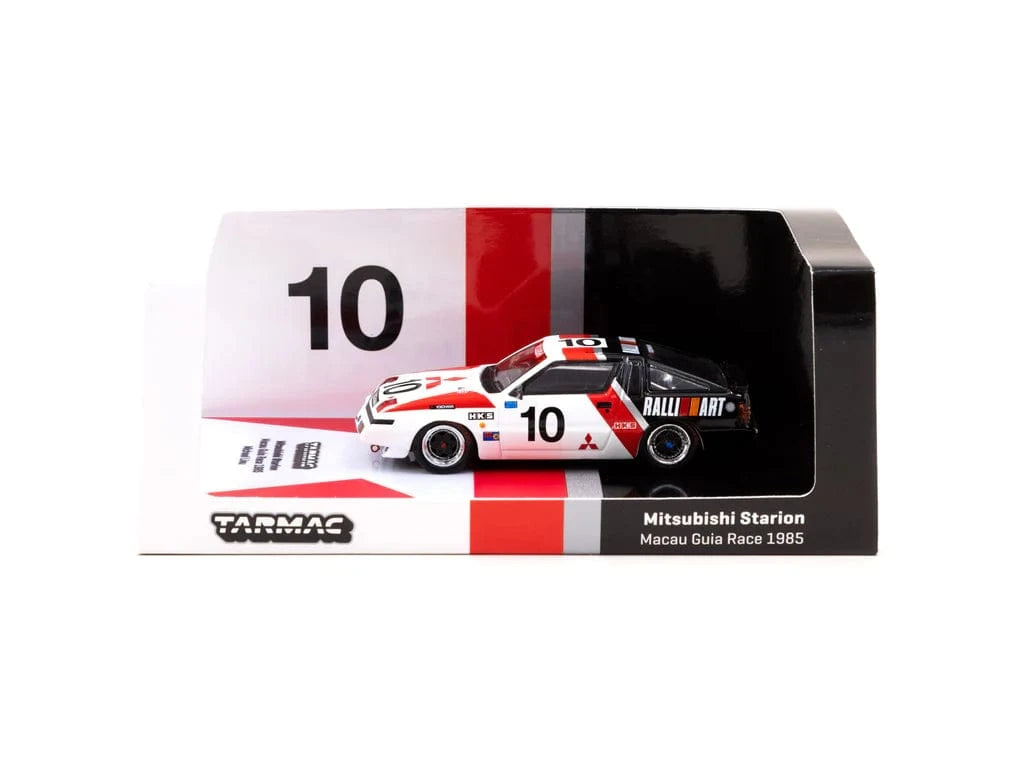 Tarmac 1/64 Mitsubishi Starion - Macau Guia Race 1985 Michael Lieu Diecast Model - Hobbytech Toys