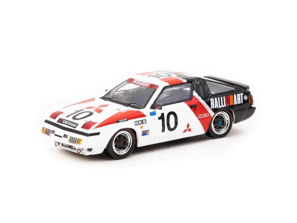 Tarmac 1/64 Mitsubishi Starion - Macau Guia Race 1985 Michael Lieu Diecast Model - Hobbytech Toys