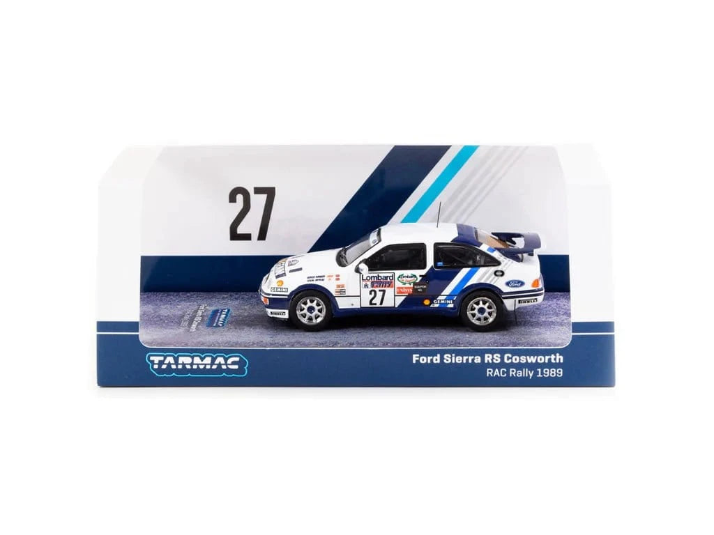 Tarmac 1/64 RAC Rally 1989 Ford Sierra RS Cosworth Diecast Model - Hobbytech Toys