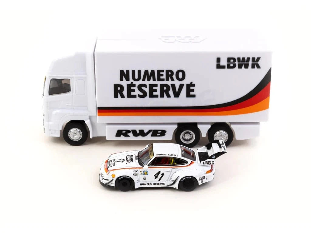 Tarmac 64 - 017 - LBWK 1/64 RWB 993 LBWK with Plastic Truck Packaging - Singapore Special Edition - Hobbytech Toys