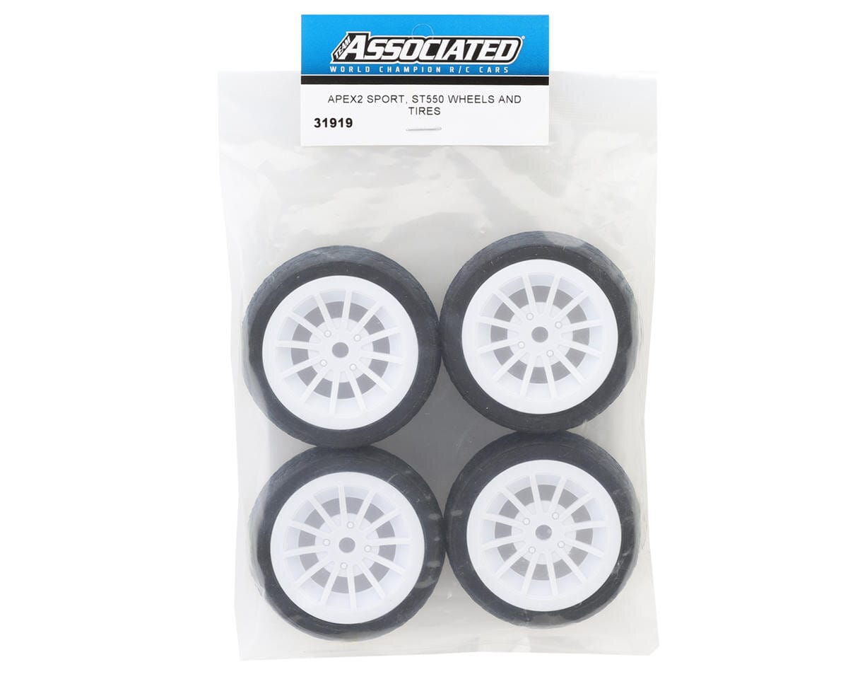 Team Associated APEX2 Sport ST550 Wheels and Tires mounted 31919