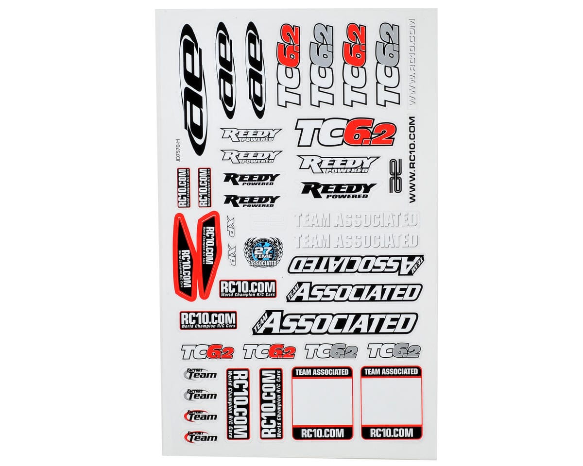 Team Associated Decal Sheet TC6.2 31642