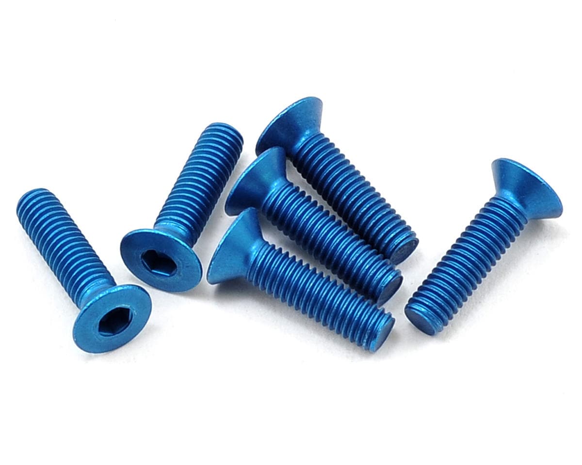 Team Associated Factory Team Blue Aluminum M3x12mm FHCS 8556