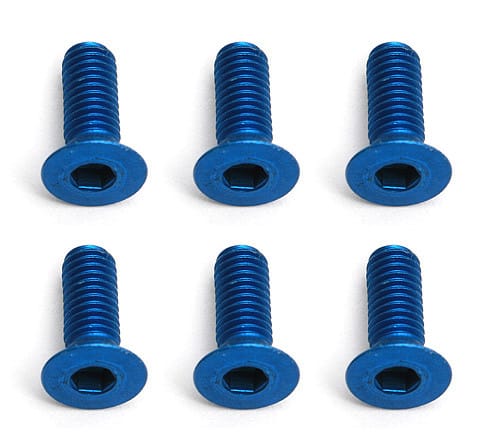 Team Associated 8553 Factory Team Blue Aluminum M3x8mm FHCS