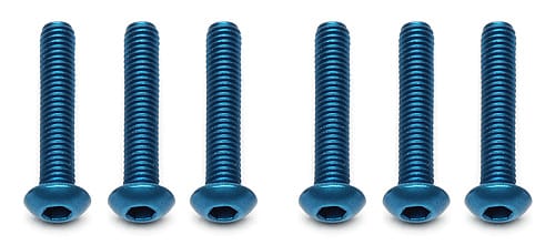 Team Associated Factory Team Screws M3x16mm BHCS blue aluminum - 91542
