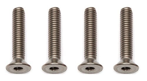 Team Associated Factory Team Titanium Screws M4x20mm FHCS - 81290