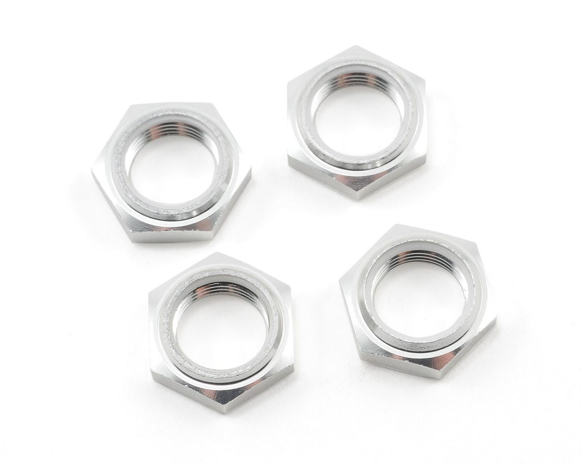 Team Associated Nyloc Wheel Nuts Silver 89405