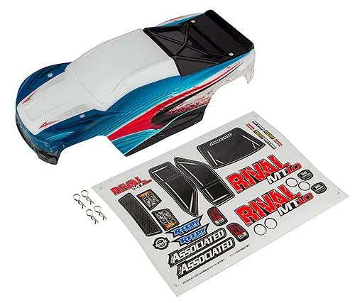 Team Associated Rival MT10 Body Red Blue 25839