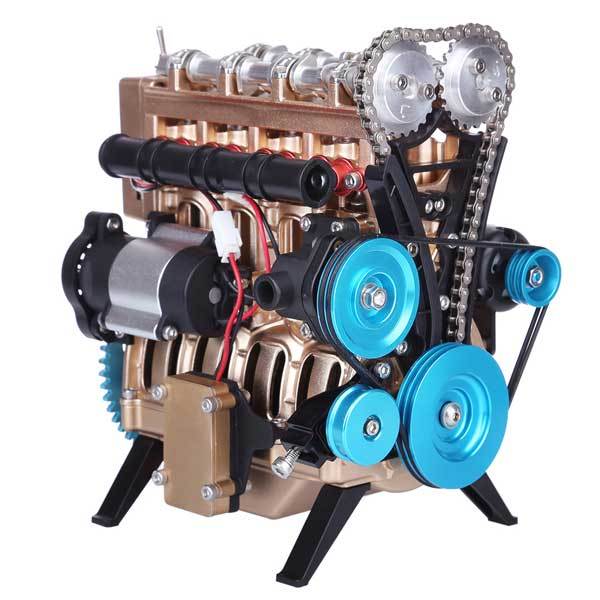 Teching 4 Cylinder Metal Model Engine Assembly Kit - Hobbytech Toys