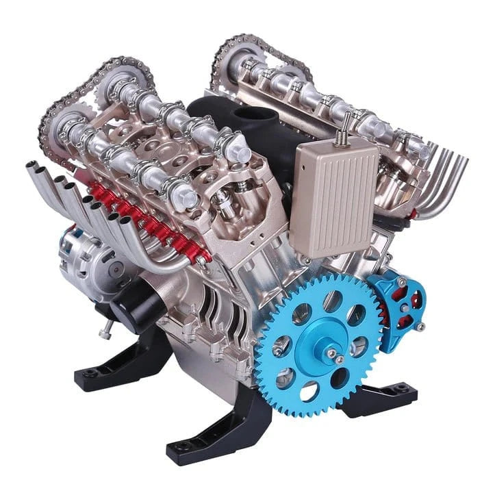 Teching V8 Metal Model Engine Assembly Kit - Hobbytech Toys