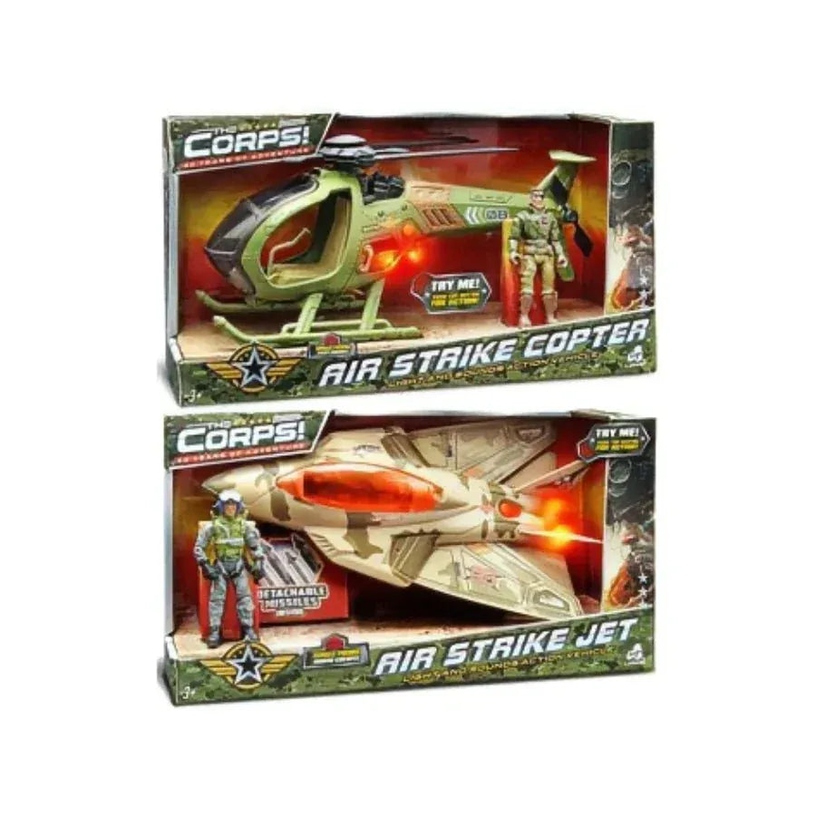 The Corps! Air Strike Jet / Copter with Lights & Sounds - Assorted (1)