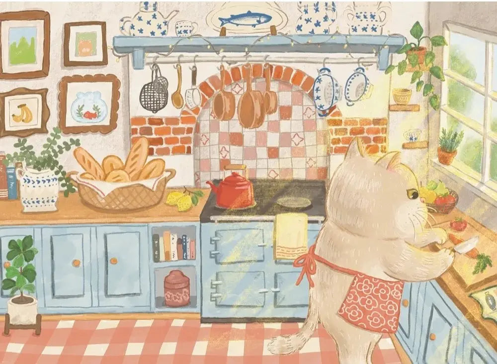 The Puzzle Collab Cat in The Kitchen 500 Piece Puzzle