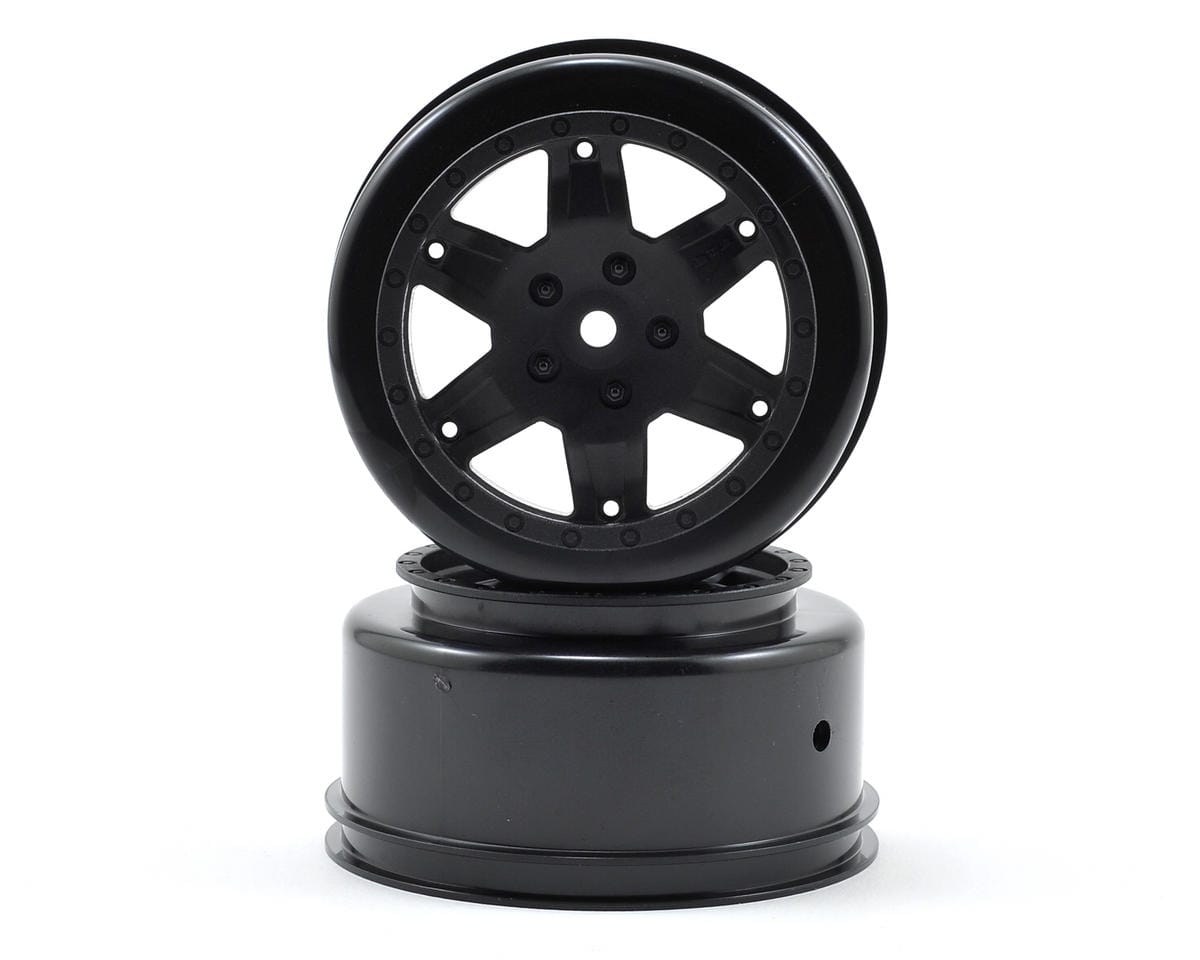 TLR 1/10 Front/Rear SCT 2.2/3.0 Wheels, 12mm Hex, Black, 2pcs, 22SCT - genuine TLR product TLR7011
