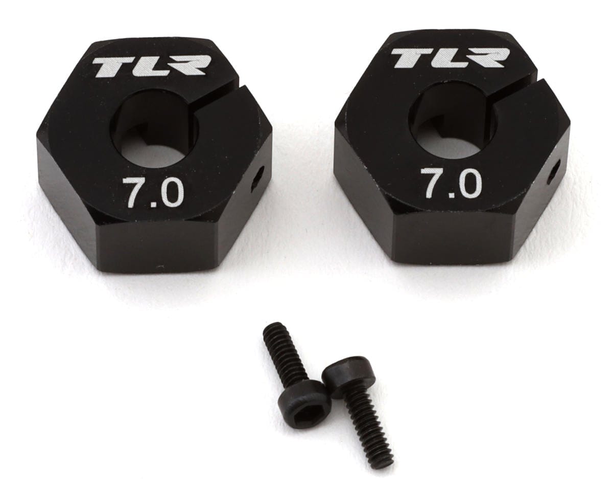 TLR 12mm x 7.0mm Wheel Hex, 2pcs, 22X, 22X-4 2.0, 22X-T - genuine TLR product TLR-1169