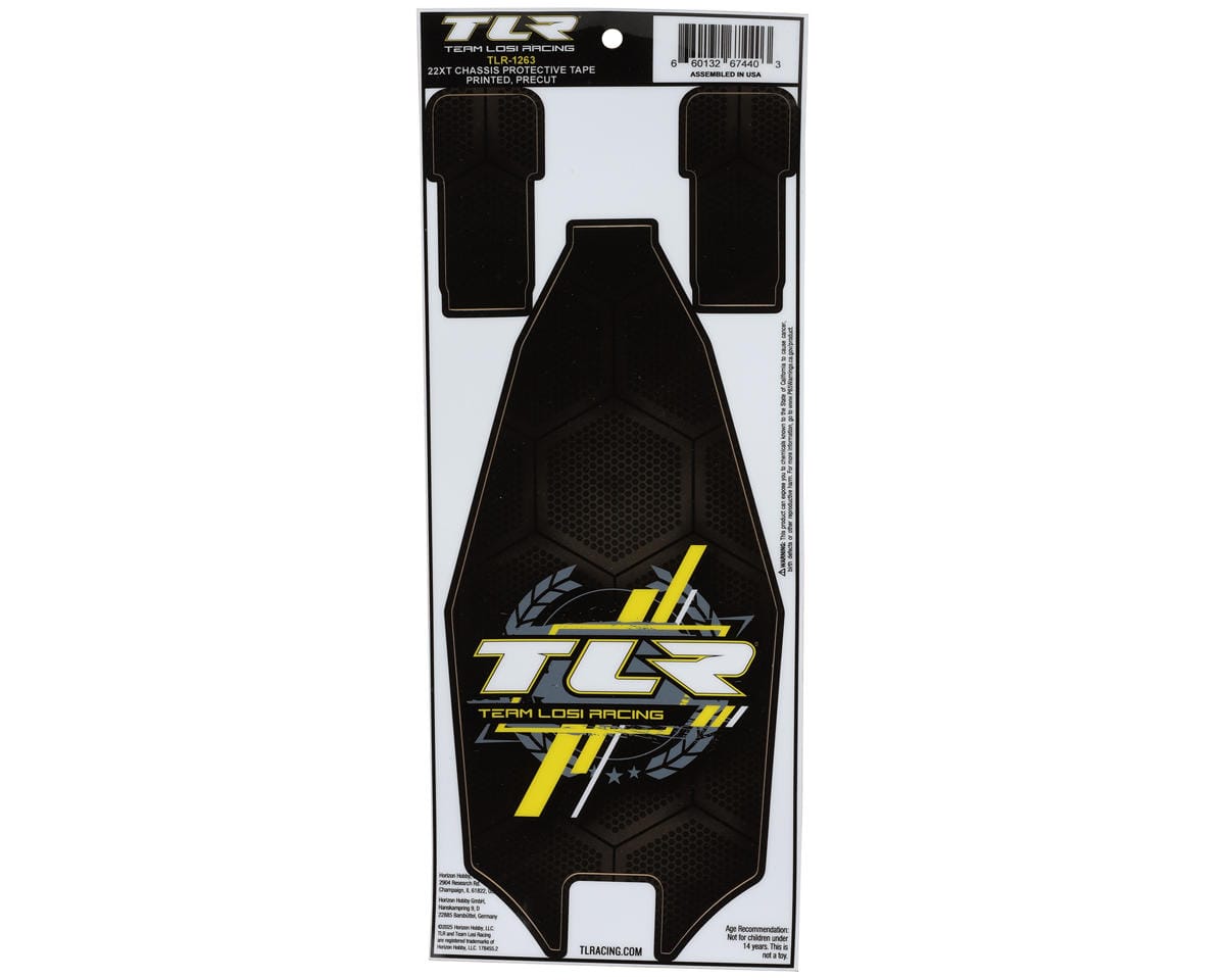 TLR 22X-T Chassis Protective Tape, Printed, Precut, 22X-T - genuine TLR product TLR-1263