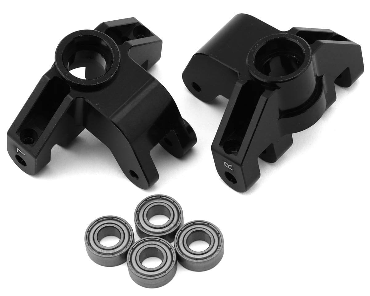 TLR Black Aluminium Steering Spindle Pair, LMT, Tuned LMT - genuine TLR product TLR144002