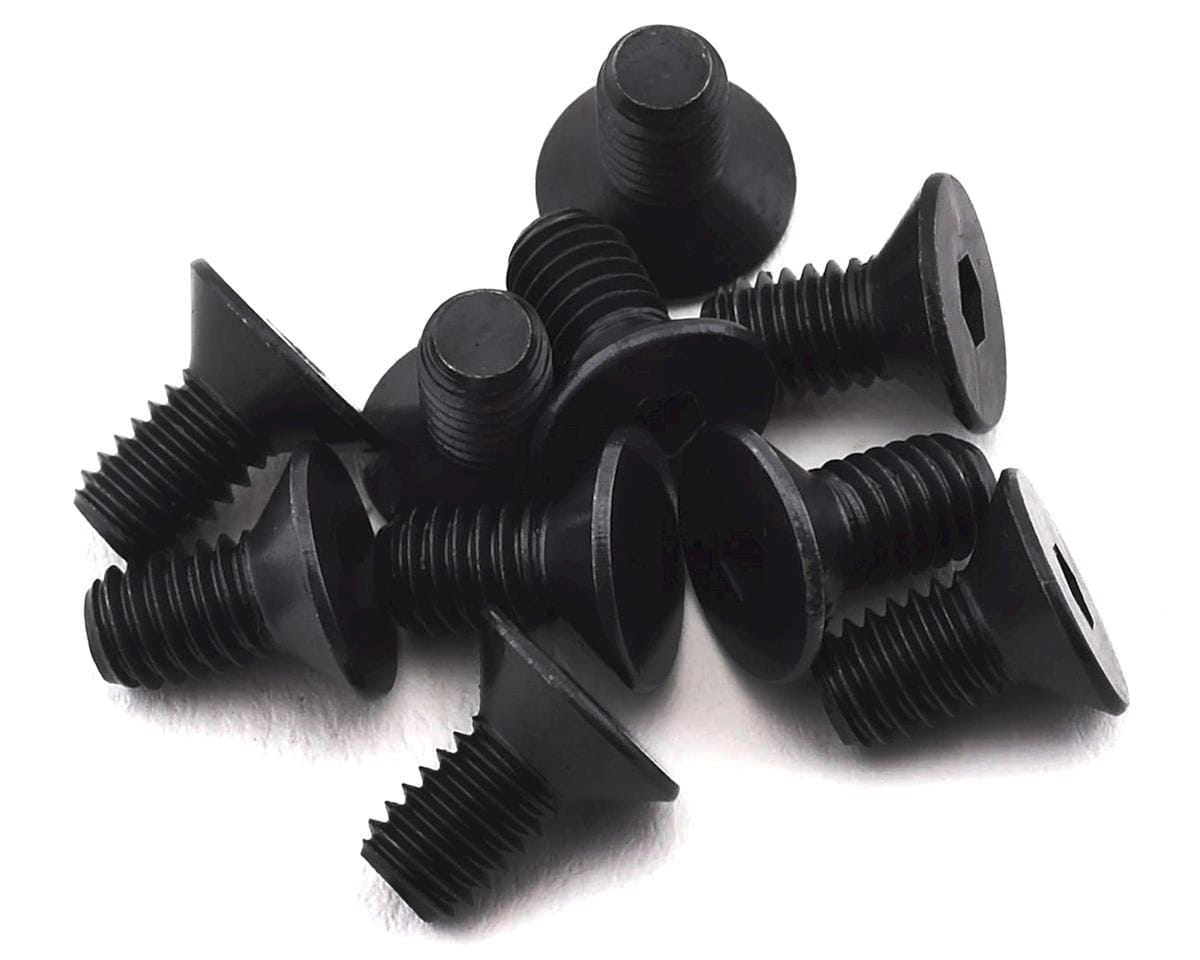 TLR Flat Head Screws, M4x8mm, 10pcs, 8X Elite - genuine TLR product TLR245010