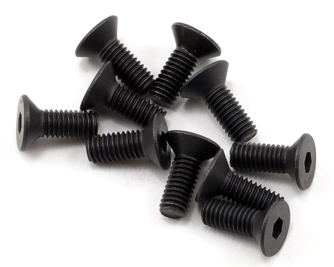 TLR Flathead Screws, M3 x 8mm, 10pcs, 22X, 22X-4 2.0, 22X-T - genuine TLR product TLR5961