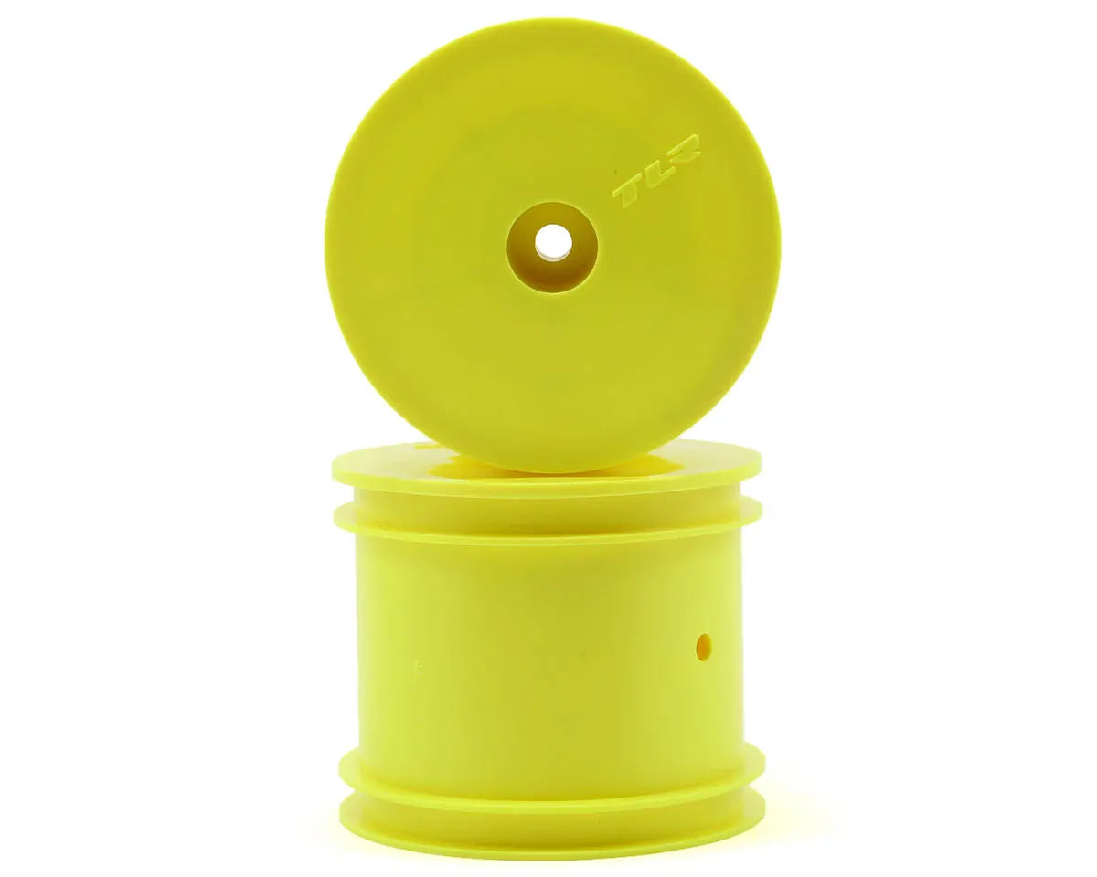 TLR Front/Rear Stadium Truck 2.2 Wheels, 12mm Hex, Yellow, 2pcs, 22T