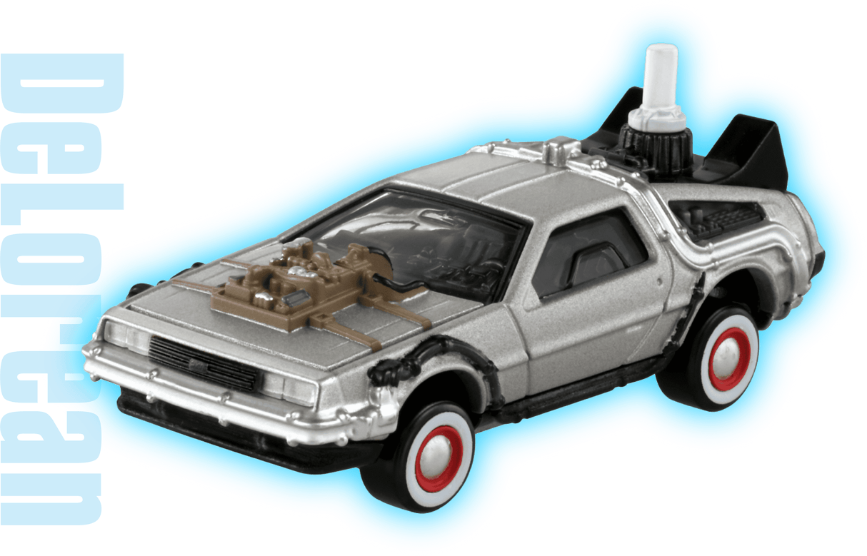Tomica Premium Unlimited 02 Back to the Future Time Machine Part 3 side view