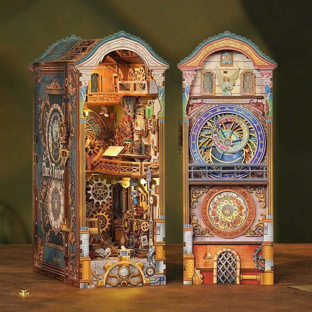 Tonecheer Clock Tower Book Nook Kit