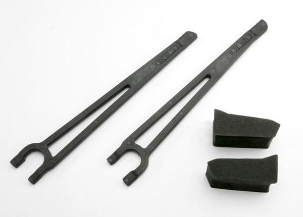 Traxxas 3927 Hold Downs Battery Left or Right with Foam Spacers - Hobbytech Toys