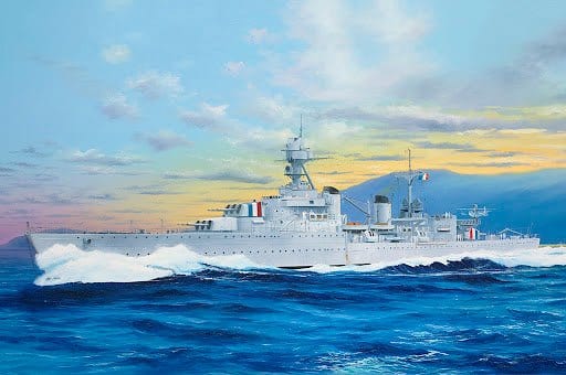 Trumpeter 05374 1/350 French Light Cruiser Marseillaise Plastic Model Kit - Hobbytech Toys