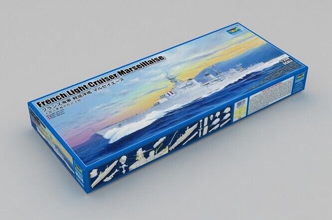 Trumpeter 05374 1/350 French Light Cruiser Marseillaise Plastic Model Kit - Hobbytech Toys